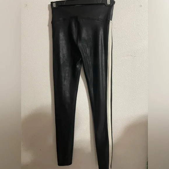 Spanx Faux Leather Side Stripe Leggings - Picture 7 of 7